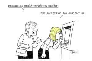 blondýnka a bankomat