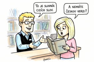 blondýnka v knihkupectví