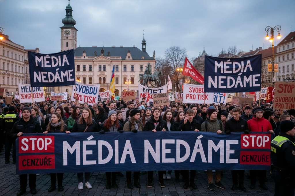 demonstrace média