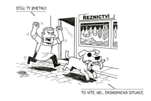 Když už i psi řeší ekonomickou krizi 😅 pes výmluvným zlodějem