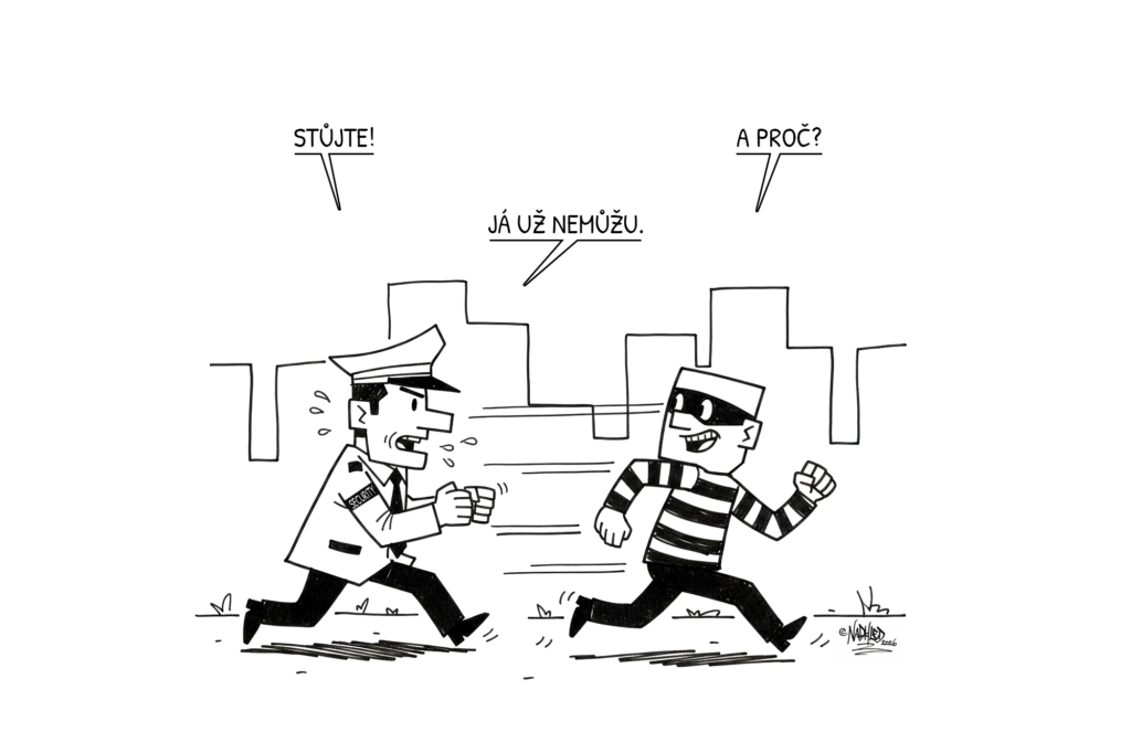 sekuriťák v akci