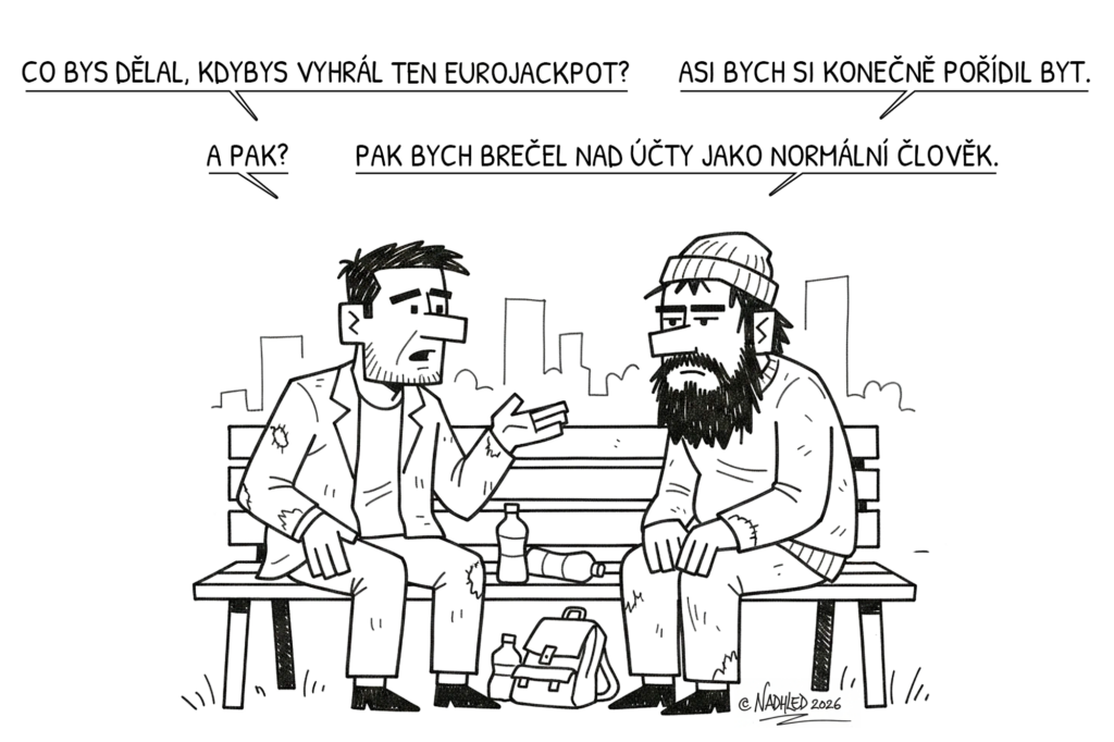 dva bezdomovci o výhře