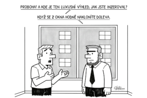makléř sliboval luxusní výhled