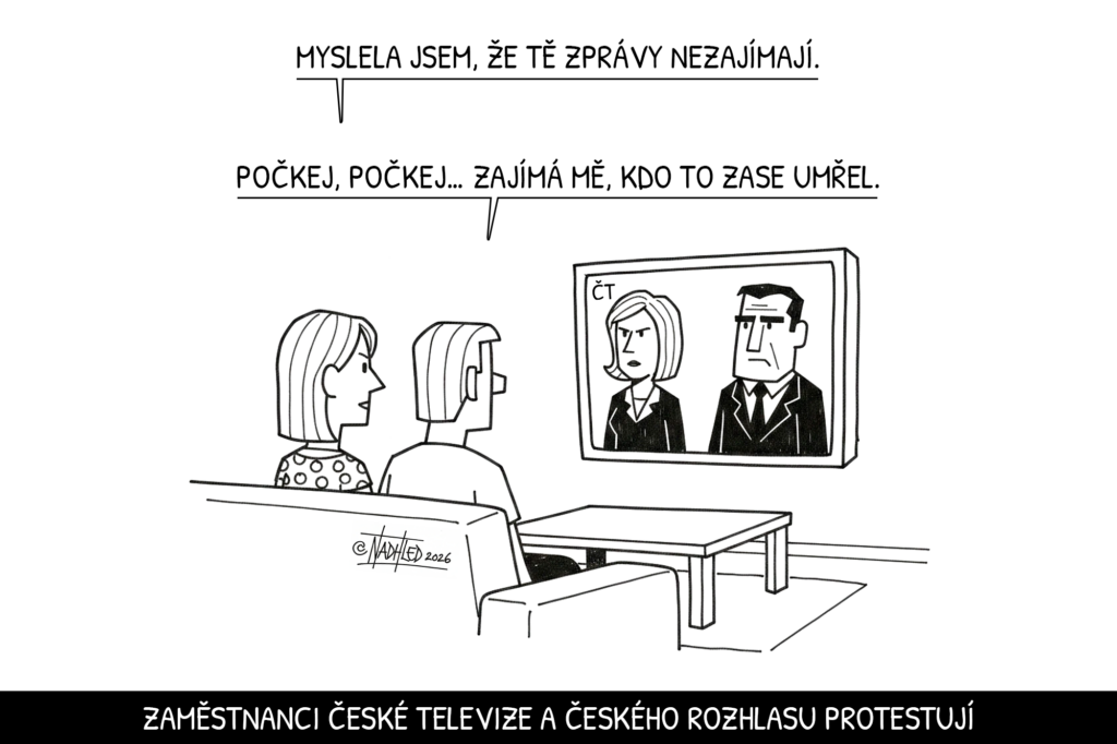 novináři Čt vysílají v černém