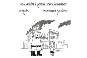 požár v čokoládovně zora