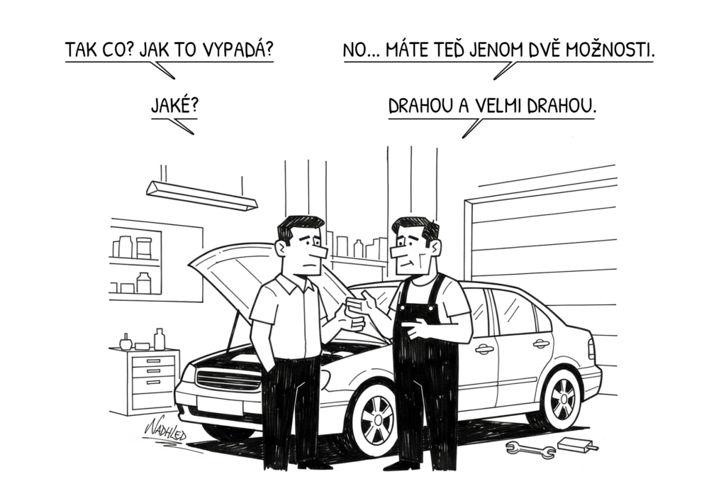 Špatné zprávy v autoservisu