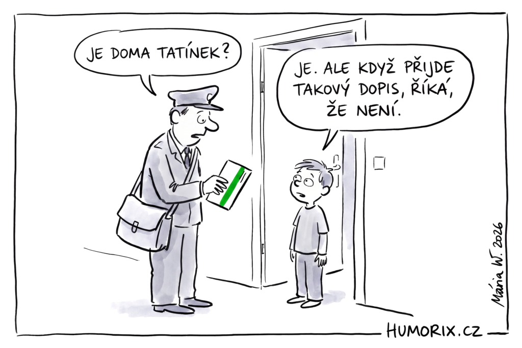 pošťák shání neviditelného tatínka