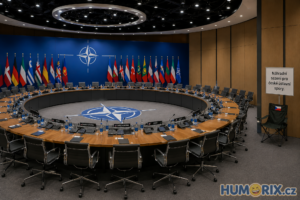 Summit NATO: Prezident dostal místo… jen není jisté, jestli u stolu prezident dostal místo logo