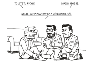 záchranáři dorazili k pacientovi během pěti minut